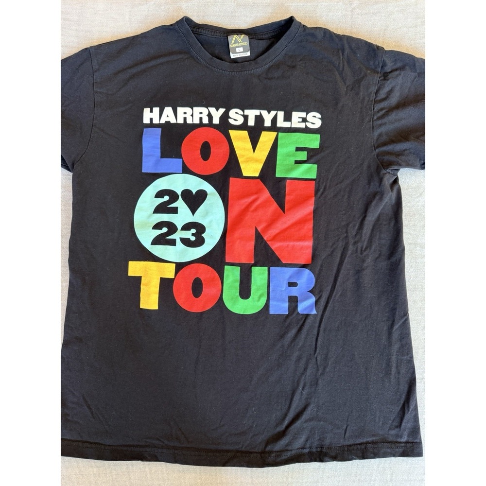 Harry Styles Love On Tour 2023 T-Shirt Black Size L Concert Merch